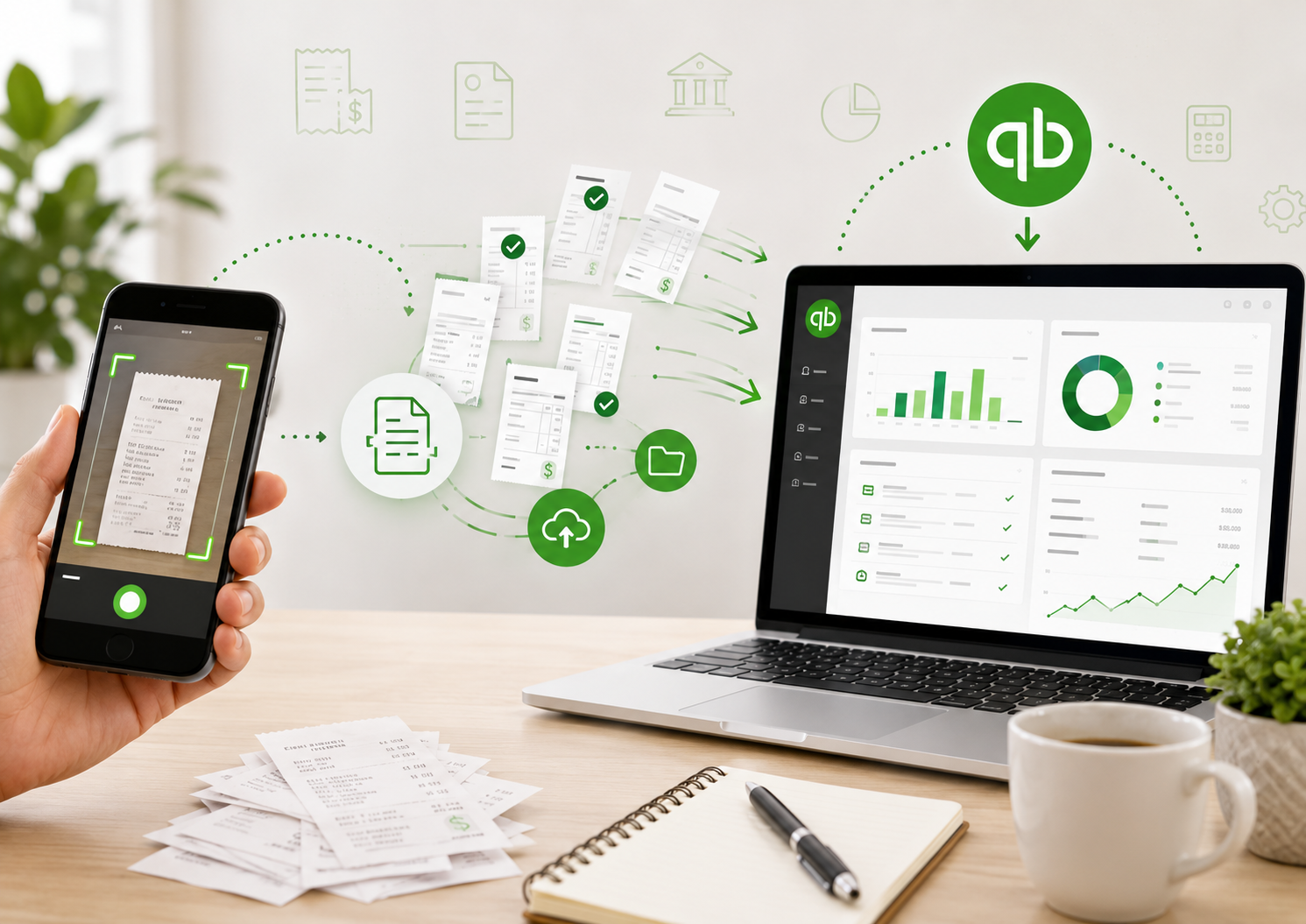 QuickBooks Receipt Scanner Guide: Best Ways to Get Receipts Into QuickBooks - feature image