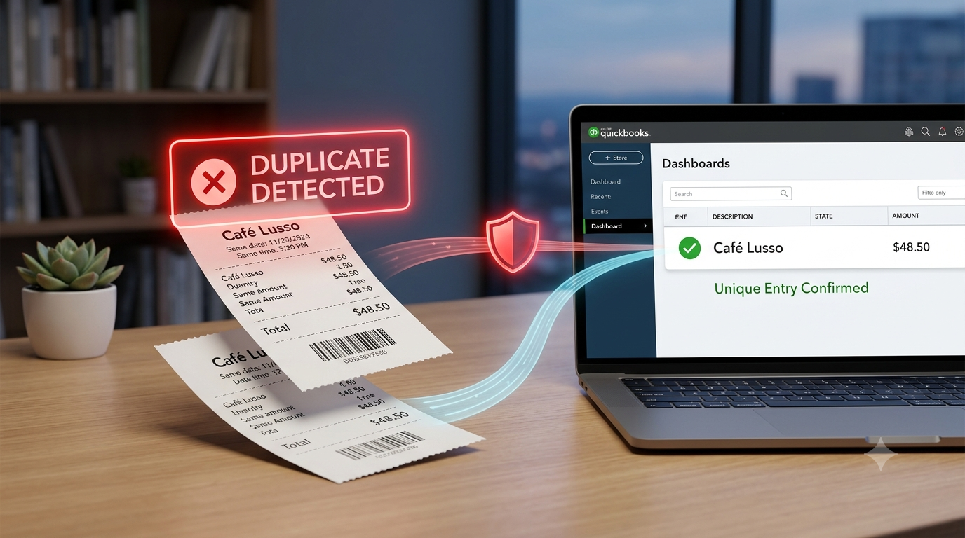 How to Avoid Duplicate Receipts in QuickBooks - feature image