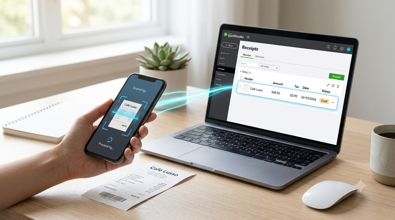 How to Scan Receipts Into QuickBooks Online - feature image